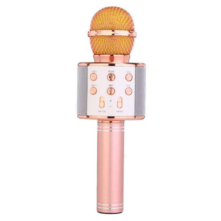 میکروفون اسپیکر مدل WS-858 میکروفون اسپیکر مدل WS-858 طلایی میکروفون اسپیکر مدل WS-858 بلوتوثی میکروفون اسپیکر مدل WS-858 کارائوکه